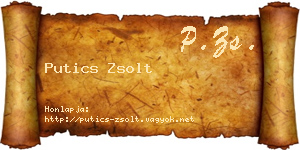 Putics Zsolt névjegykártya